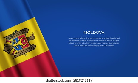 MOLDOVA Flag with Original color