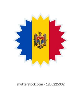 Moldova flag. Moldova star flag