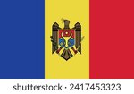 Moldova Flag Vector Design Stock Illustration