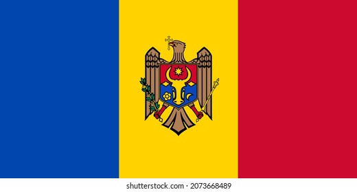 Moldova flag vector for designer.