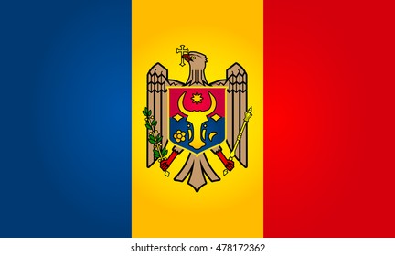 Moldova flag vector illustration