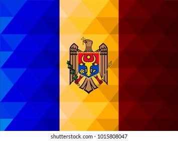 Moldova Flag vector illustration. Moldova Flag. National Flag of Moldova.
