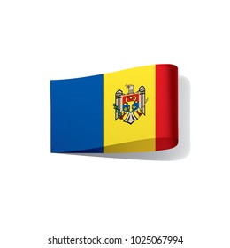 Moldova flag, vector illustration on a white background