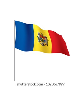 Moldova flag, vector illustration on a white background