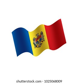 Moldova flag, vector illustration on a white background