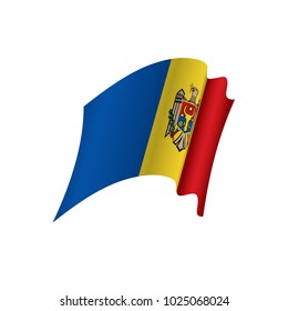 Moldova flag, vector illustration on a white background