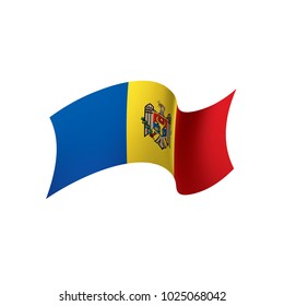 Moldova flag, vector illustration on a white background