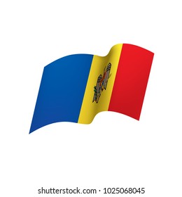 Moldova flag, vector illustration on a white background