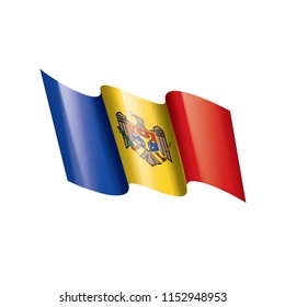 Moldova flag, vector illustration on a white background
