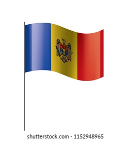 Moldova flag, vector illustration on a white background