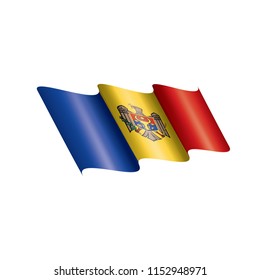 Moldova flag, vector illustration on a white background