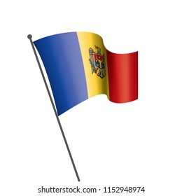 Moldova flag, vector illustration on a white background