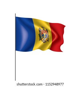 Moldova flag, vector illustration on a white background