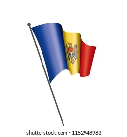 Moldova flag, vector illustration on a white background