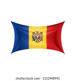 Moldova flag, vector illustration on a white background