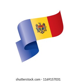 Moldova flag, vector illustration on a white background