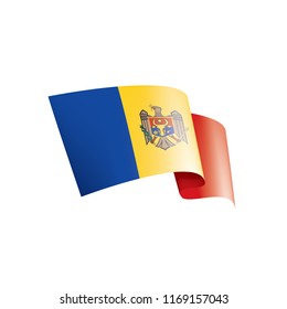 Moldova flag, vector illustration on a white background