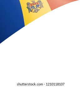 Moldova flag, vector illustration on a white background