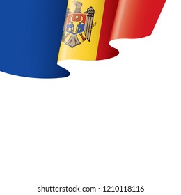 Moldova flag, vector illustration on a white background