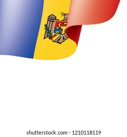 Moldova flag, vector illustration on a white background