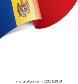 Moldova flag, vector illustration on a white background