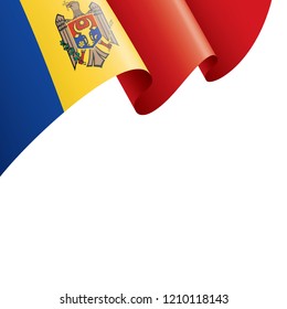 Moldova flag, vector illustration on a white background