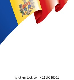 Moldova flag, vector illustration on a white background