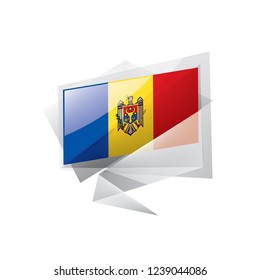 Moldova flag, vector illustration on a white background