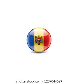 Moldova flag, vector illustration on a white background