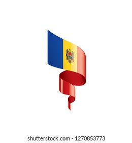 Moldova flag, vector illustration on a white background