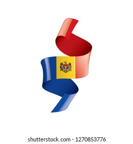 Moldova flag, vector illustration on a white background