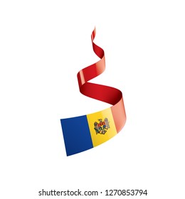 Moldova flag, vector illustration on a white background