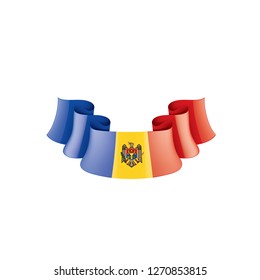 Moldova flag, vector illustration on a white background