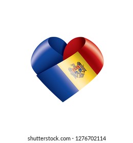 Moldova flag, vector illustration on a white background