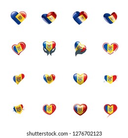Moldova flag, vector illustration on a white background