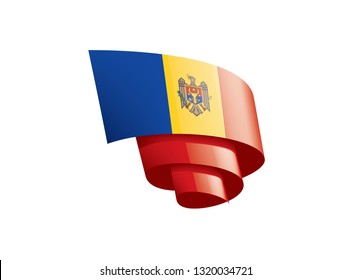Moldova flag, vector illustration on a white background