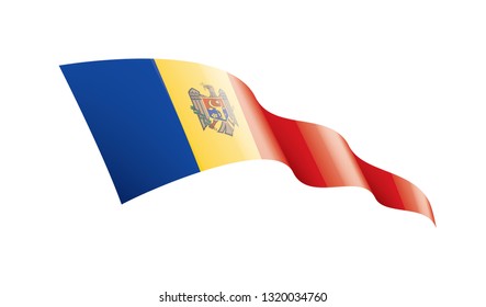 Moldova flag, vector illustration on a white background
