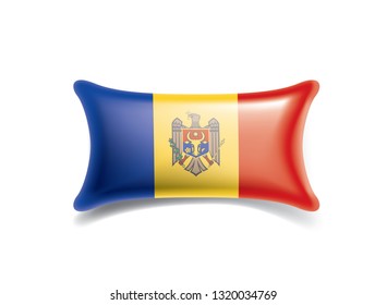 Moldova flag, vector illustration on a white background