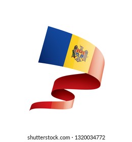 Moldova flag, vector illustration on a white background