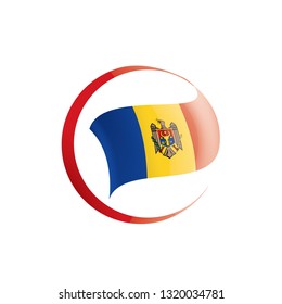 Moldova flag, vector illustration on a white background