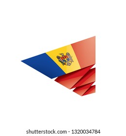 Moldova flag, vector illustration on a white background