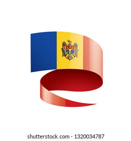 Moldova flag, vector illustration on a white background