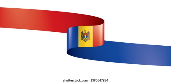 Moldova flag, vector illustration on a white background
