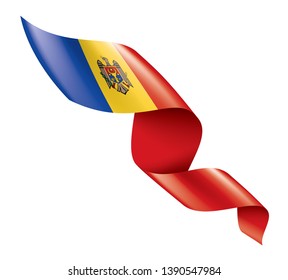 Moldova flag, vector illustration on a white background