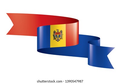 Moldova flag, vector illustration on a white background