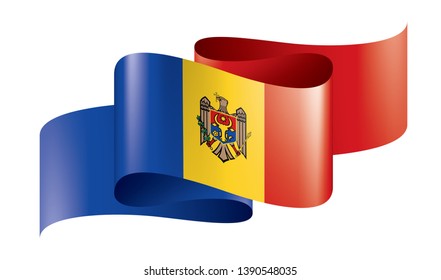 Moldova flag, vector illustration on a white background