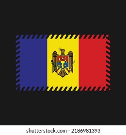 Vector de bandera de Moldavia. Bandera nacional