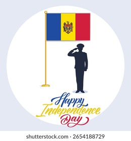 Moldova Independence Day. 27 August. 27th August. Independence, National Day, Flag, Typographic Design, Creative Concept. Template for Banner, Poster, Advertising, Greeting card, Postcard, Flyer, Web 