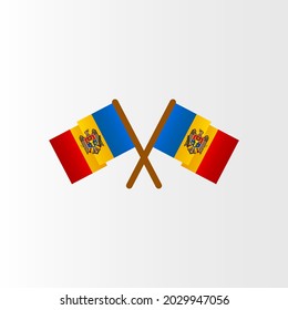 Moldova independence day greeting design