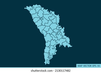 Moldova map ,Abstract mash line and point scales on dark background for your web site design map logo, app, ui ,Travel. Vector illustration eps 10.